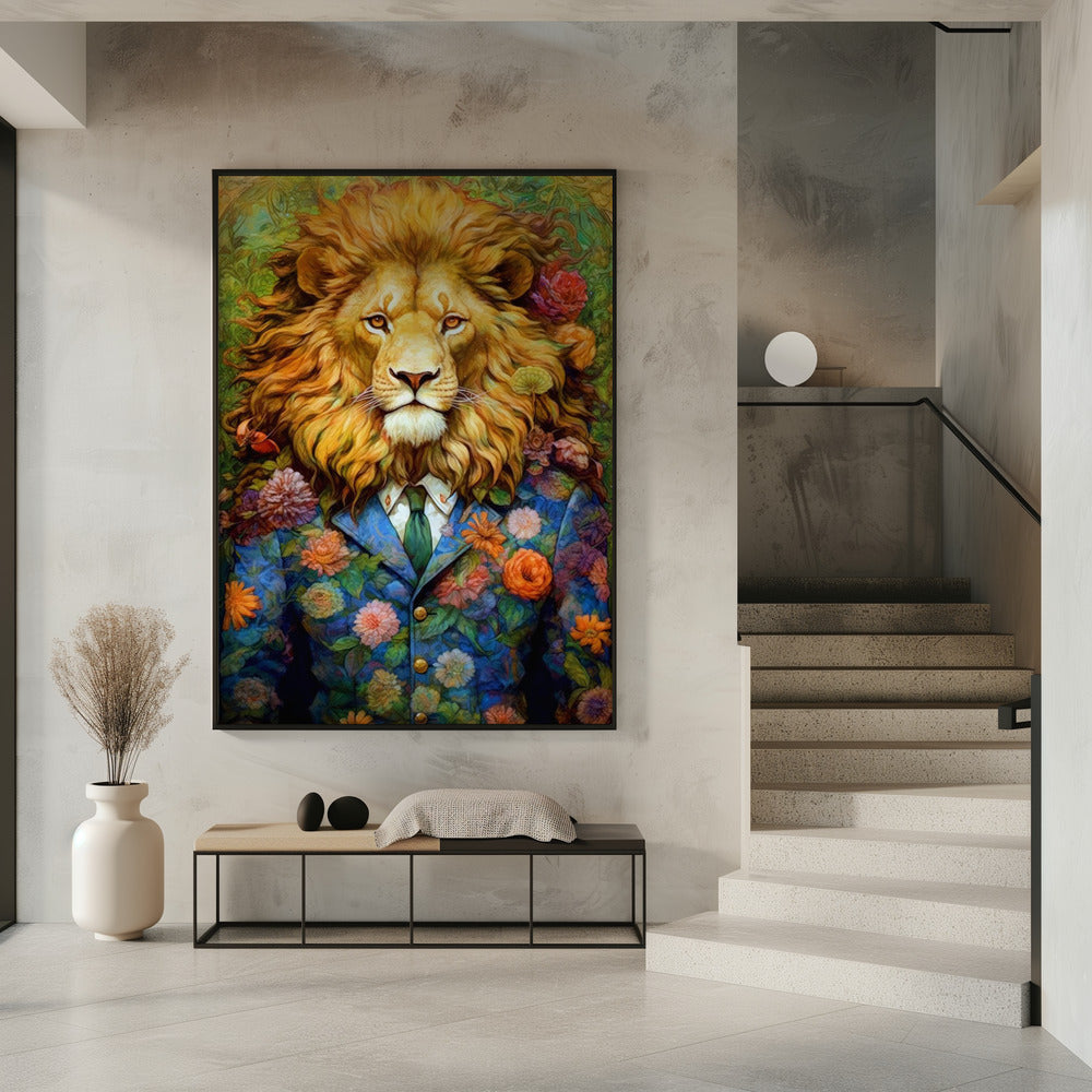 Wall Art Felines Nature-Inspired Canvas Print-wall-art-lion-animal-art-lion-inches