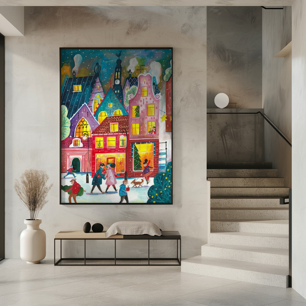 Wall art Christmas in Amsterdam Canvas Print