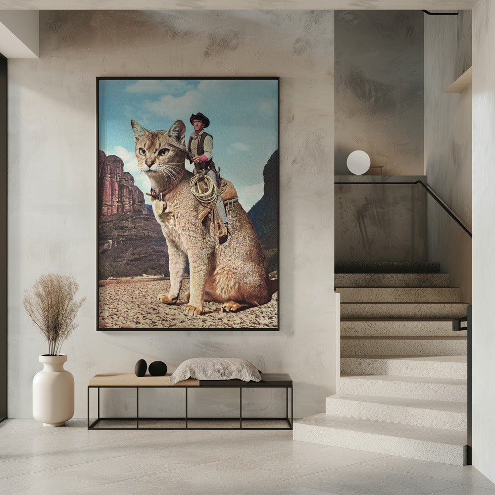 Wall art Cat Lone Ranger Canvas Print