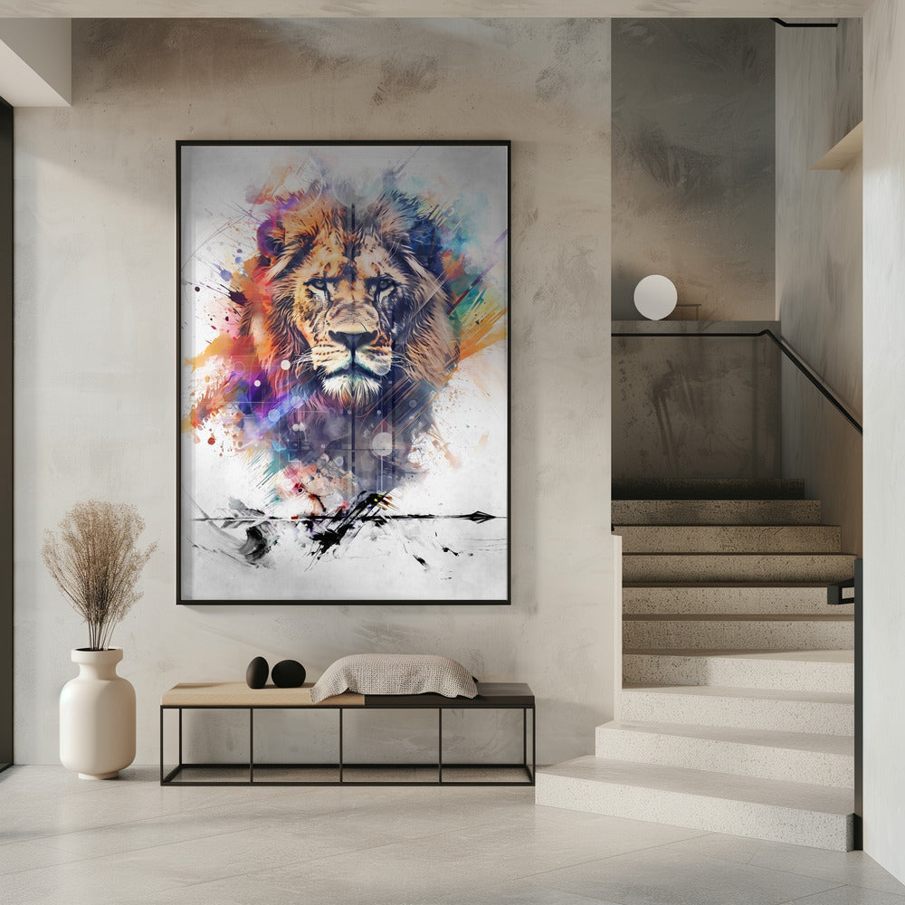 Wall Art Felines Nature-Inspired Canvas Print-wall-art-lion-poster-art-04-inches