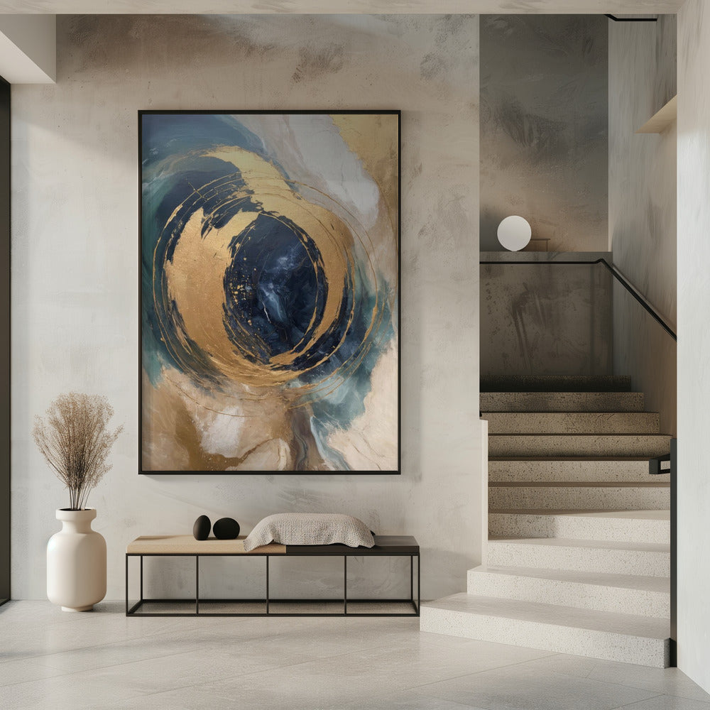 Abstract Art Canvas Print-wall-art-golden-vortex-