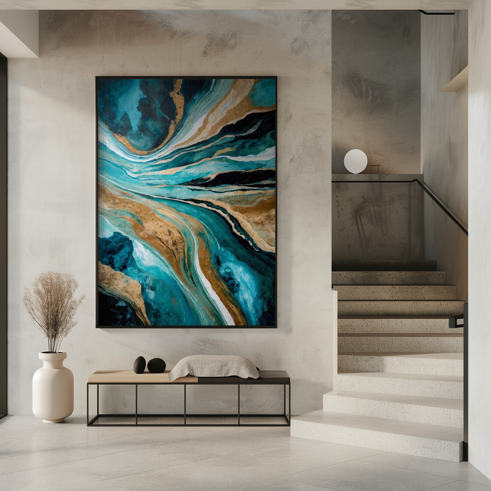 Abstract Art Canvas Print-wall-art-flowing-through-time-