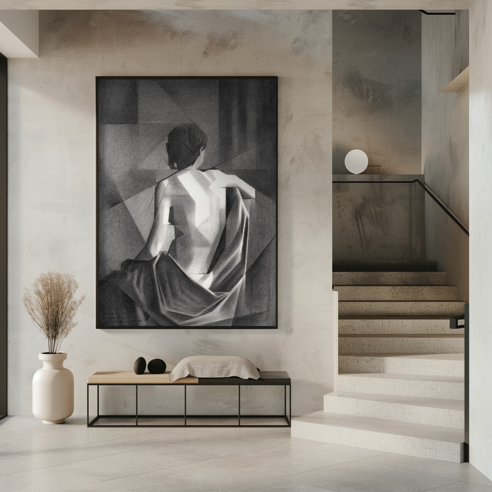 Abstract Art Canvas Print-wall-art-study-after-eugene-durieu-039-s-seated-female-nude-20-08-21-