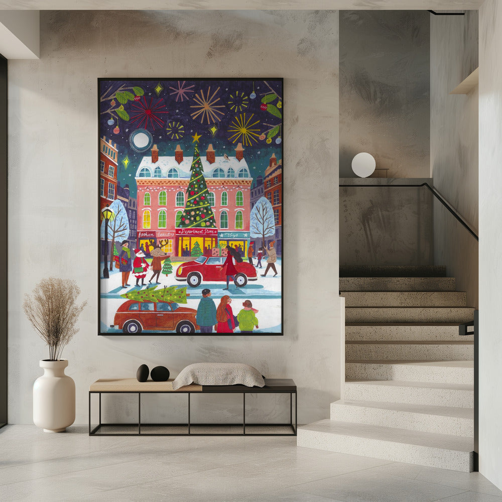 Wall art Christmas in the City Canvas Print