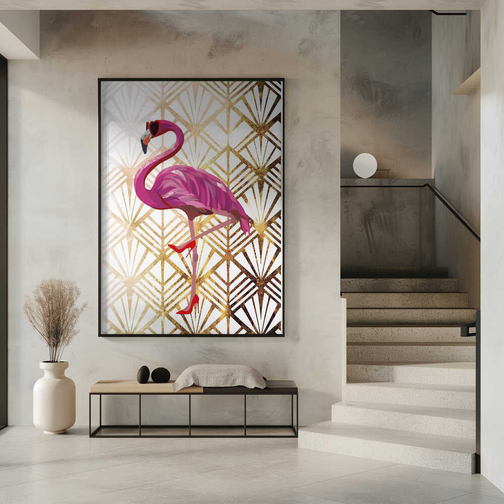 Wall art Flamingo Art Deco