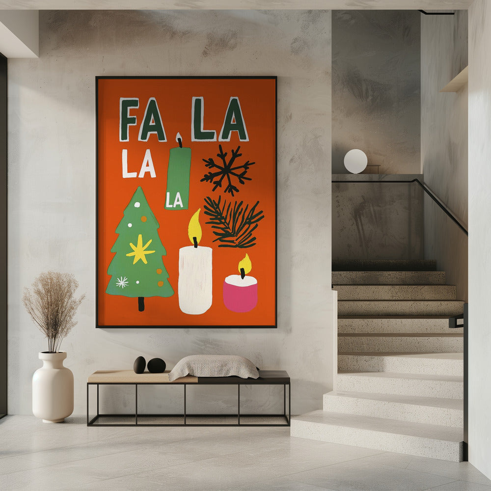 Wall art Fa la la Canvas Print