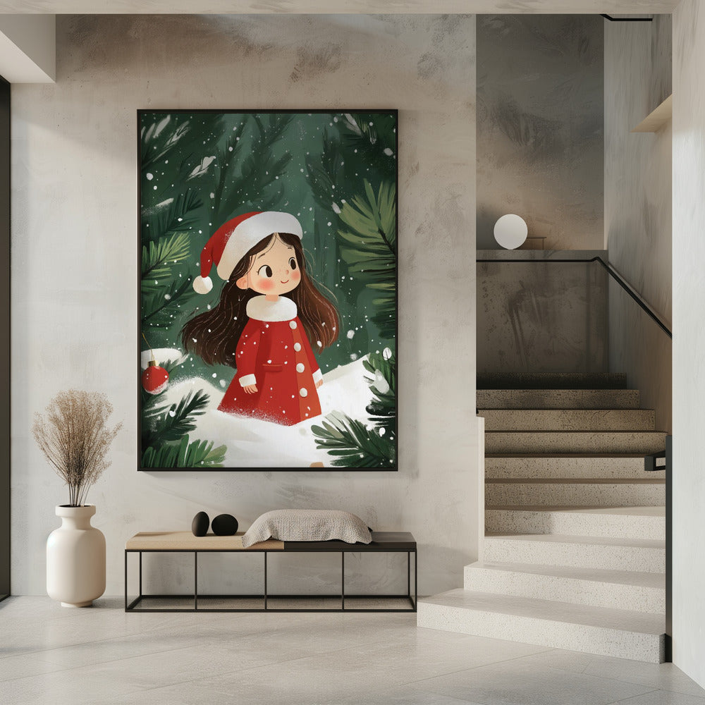 Wall art Christmas Girl