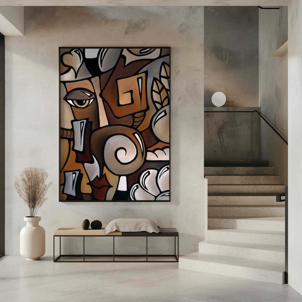 Wall art Dynamic Cubist Harmony
