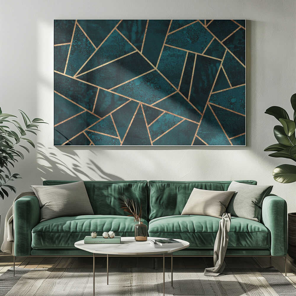 Wall art Deep Teal Stone