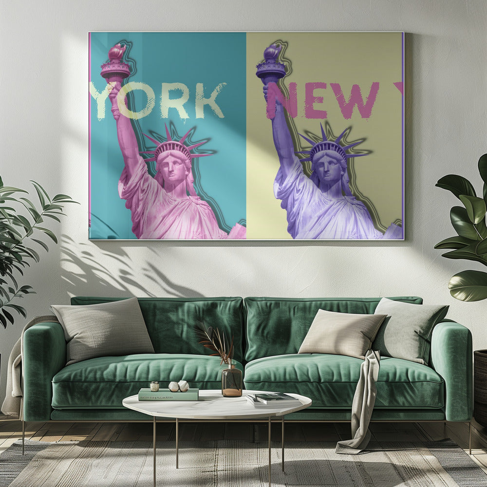 Landscape Photography Canvas Print-wall-art-pop-art-statue-of-liberty-iii-