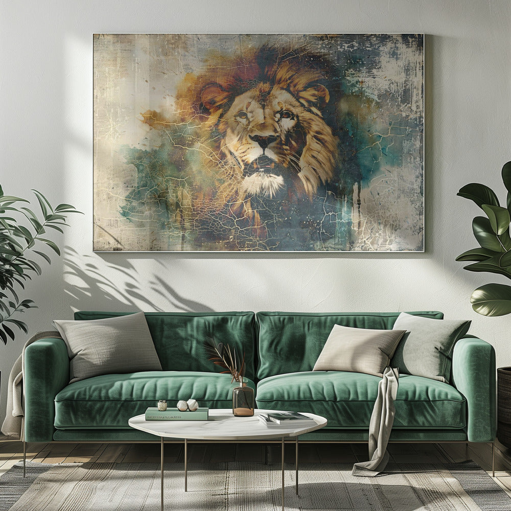 Wall Art Felines Nature-Inspired Canvas Print-wall-art-lion-animal-vintage-art-illustration-wallart-06-