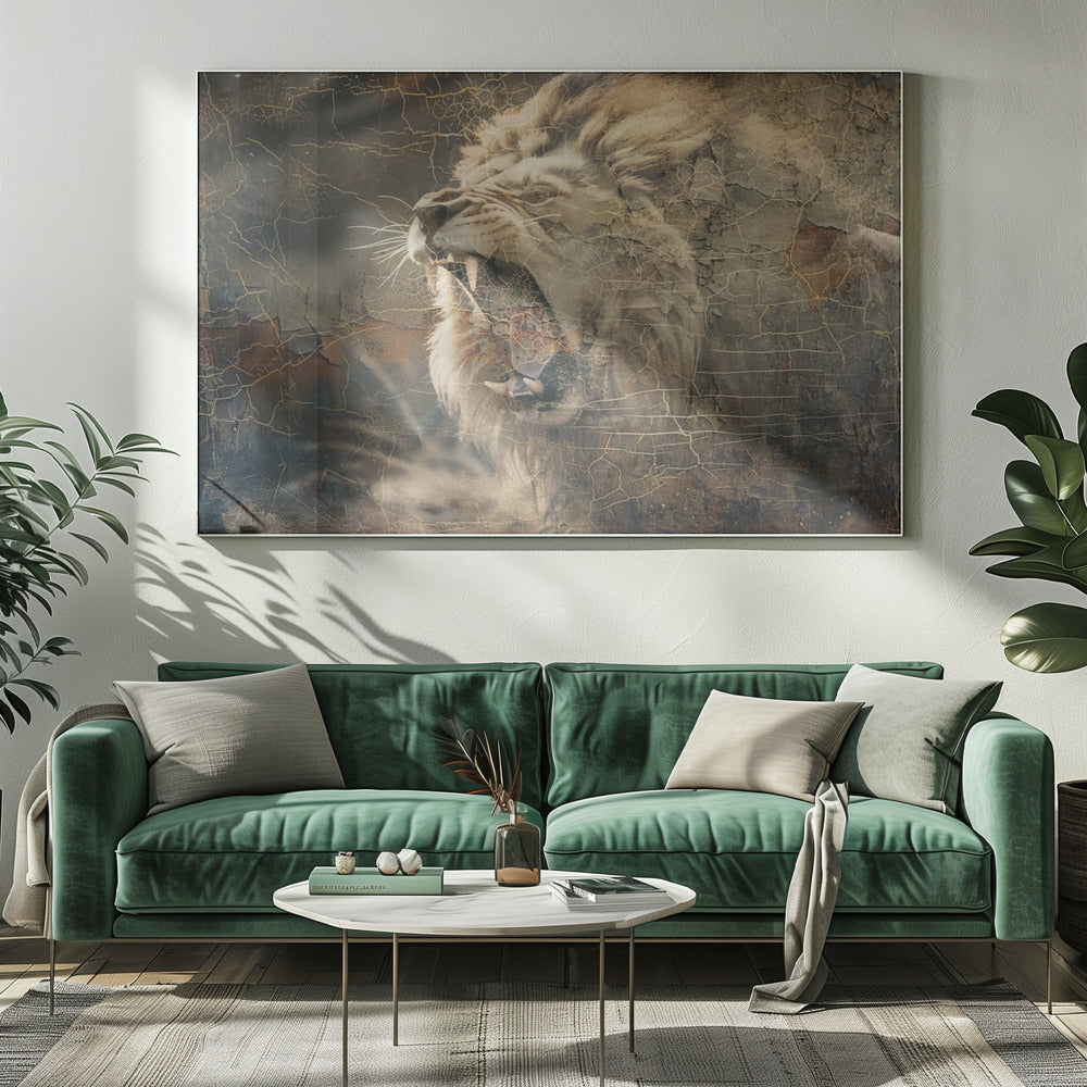 Wall Art Felines Nature-Inspired Canvas Print-wall-art-lion-animal-vintage-art-illustration-wallart-09-