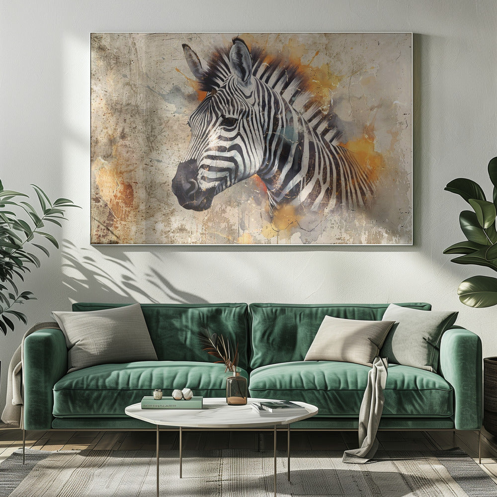 Abstract Art Canvas Print-wall-art-zebra-animal-vintage-art-illustration-wallart-06-