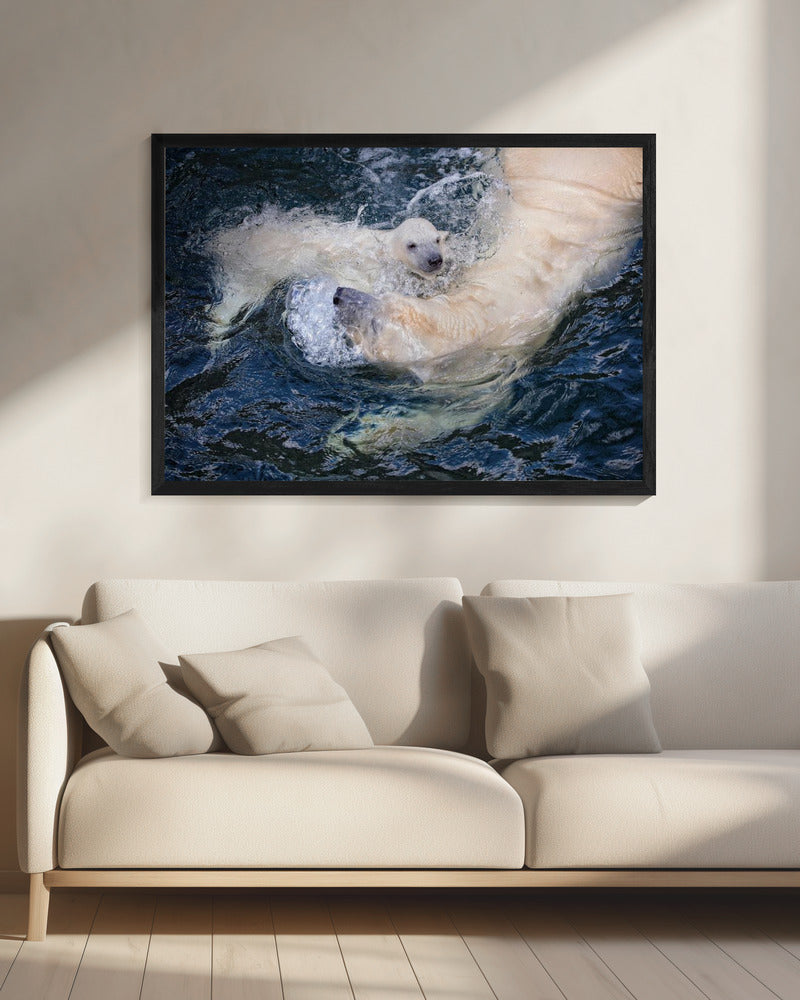 Wall art HER CUTENESS, swimming with mum