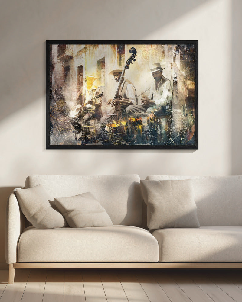 Abstract Art Canvas Print-wall-art-music-art-illustration-11-jazz-band-inches