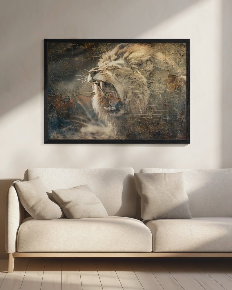 Wall Art Felines Nature-Inspired Canvas Print-wall-art-lion-animal-vintage-art-illustration-wallart-09-