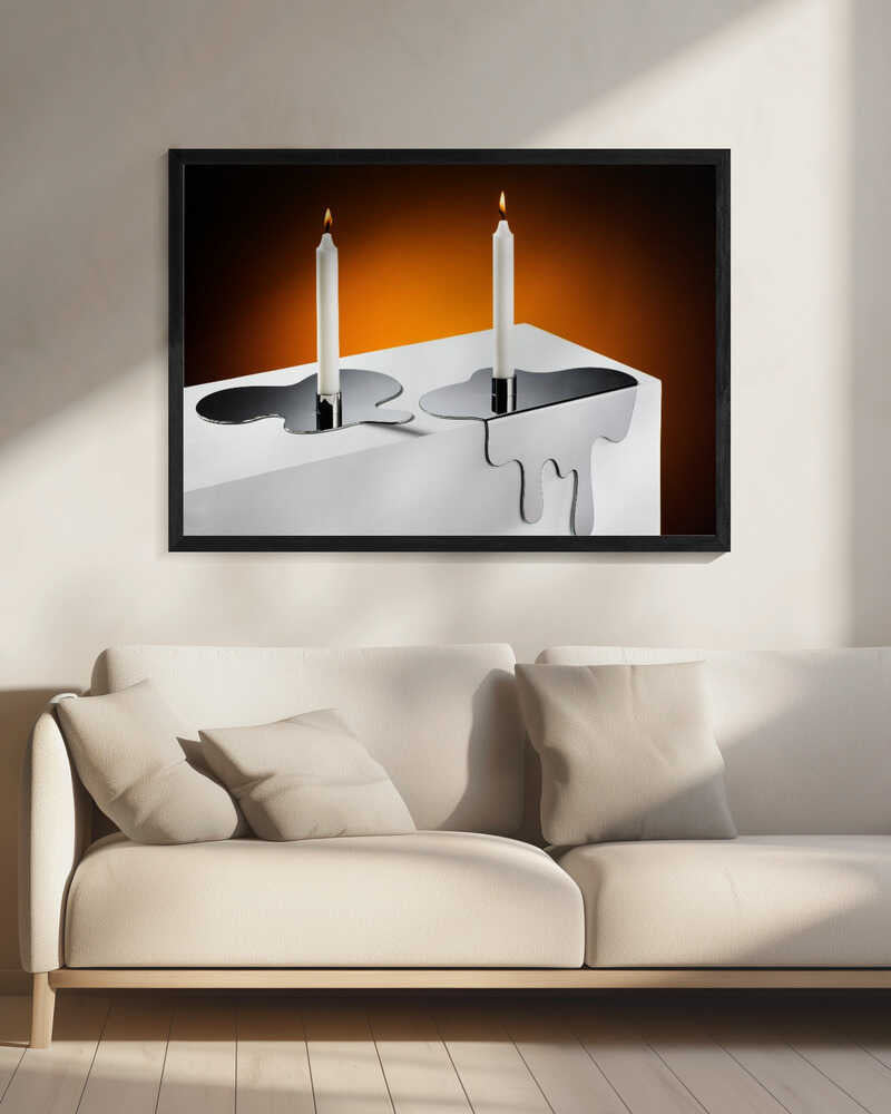 Wall art candles