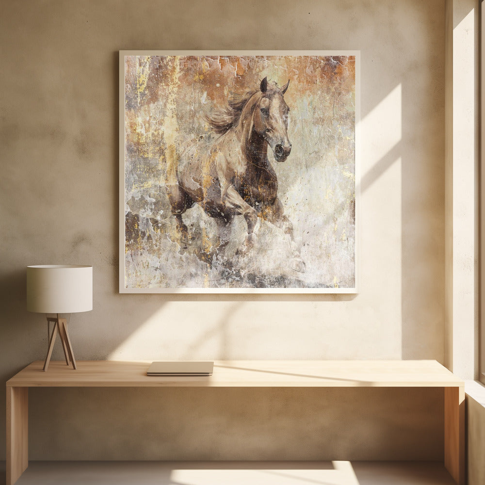 Abstract Art Canvas Print-wall-art-horse-vintage-art-illustration-08-inches