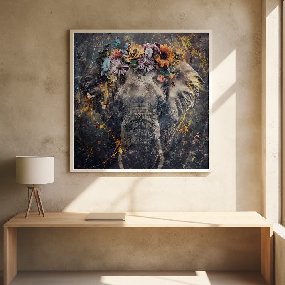 Abstract Art Canvas Print-wall-art-elephant-animal-vintage-art-illustration-wallart-01-