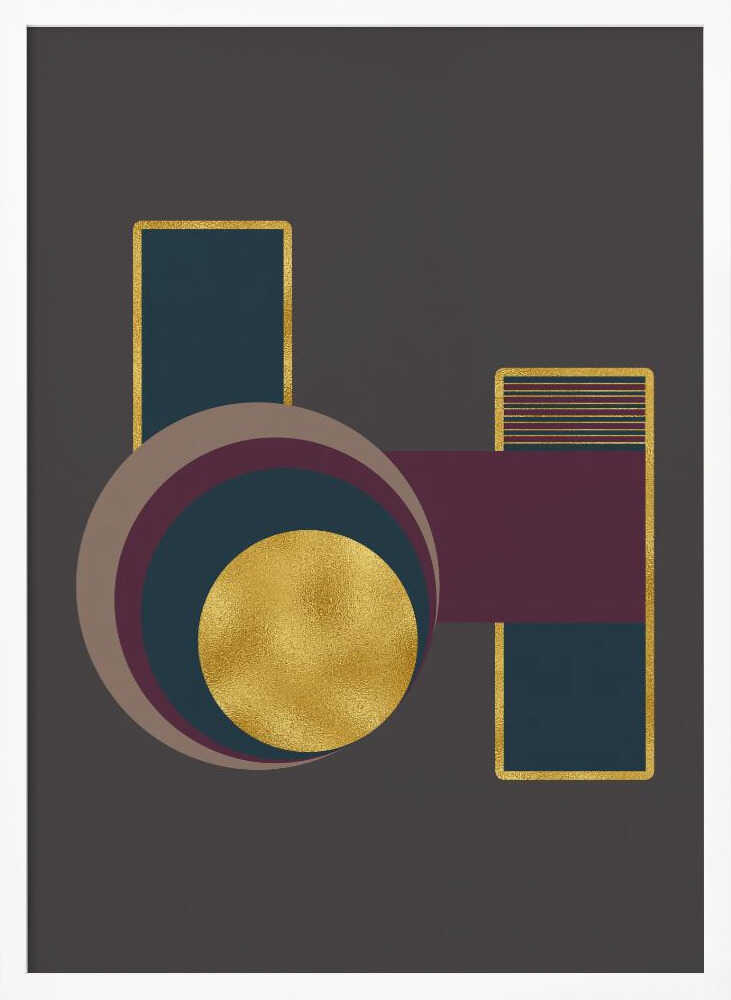 Wall art Squares and Circles 3 Grey Bg