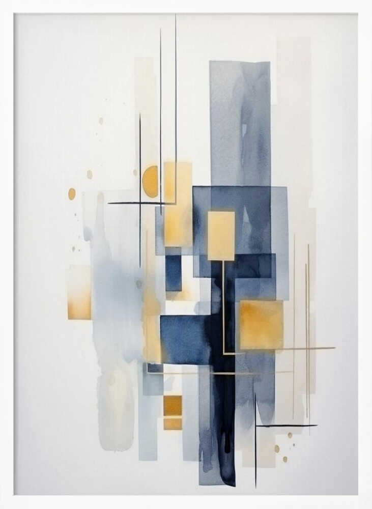 Wall art Blue Geometric 1