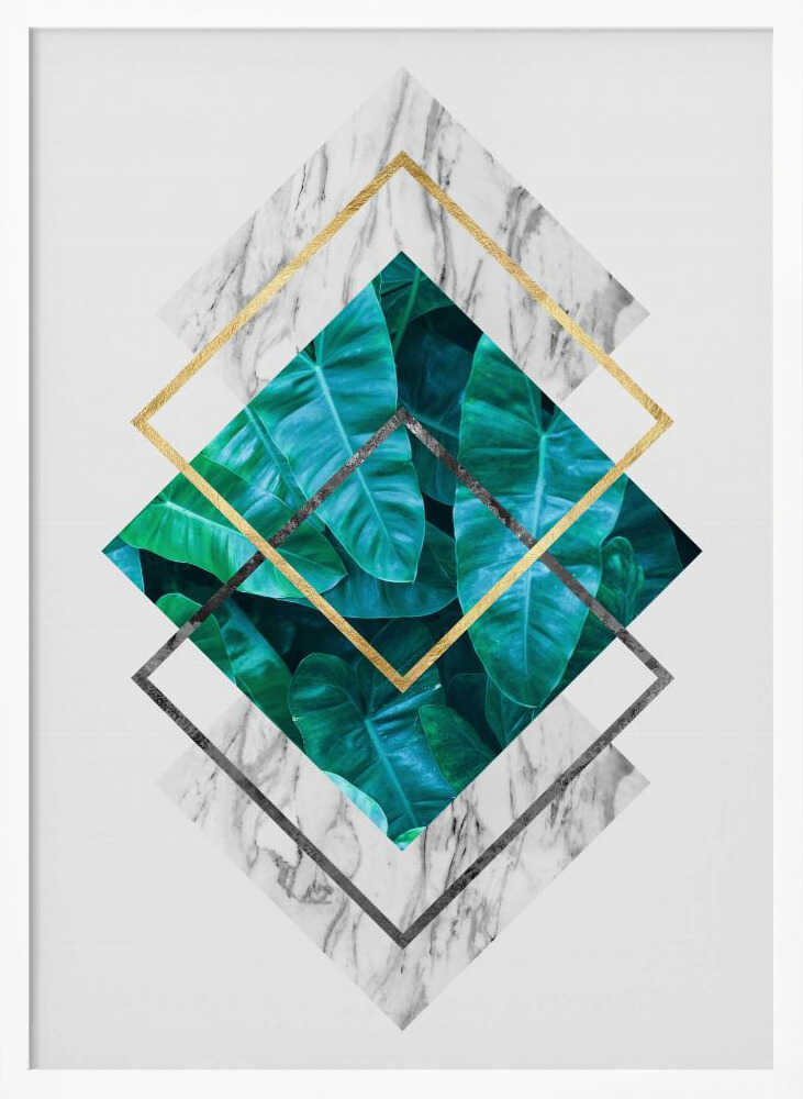 Wall art Botanical and geometric Shape