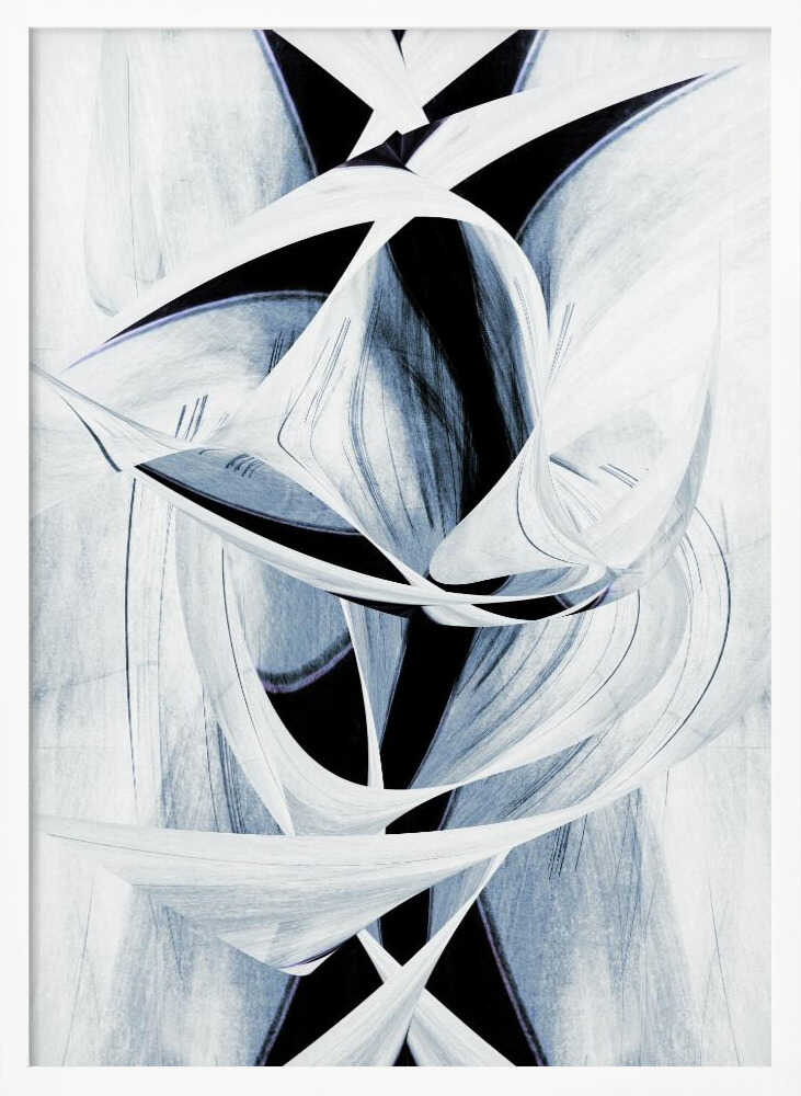Wall art Dynamic Black And White Swirling Patterns