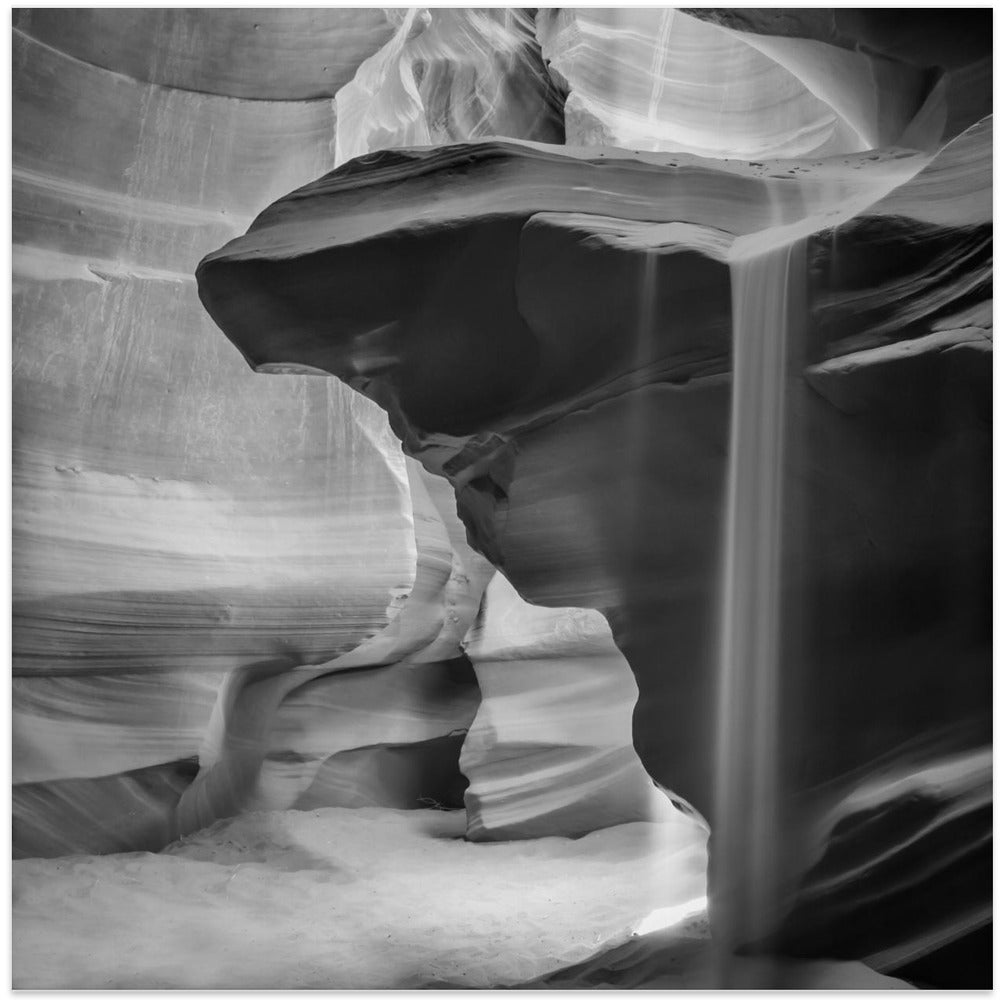 Wall art MONOCHROME ANTELOPE CANYON Pouring Sand