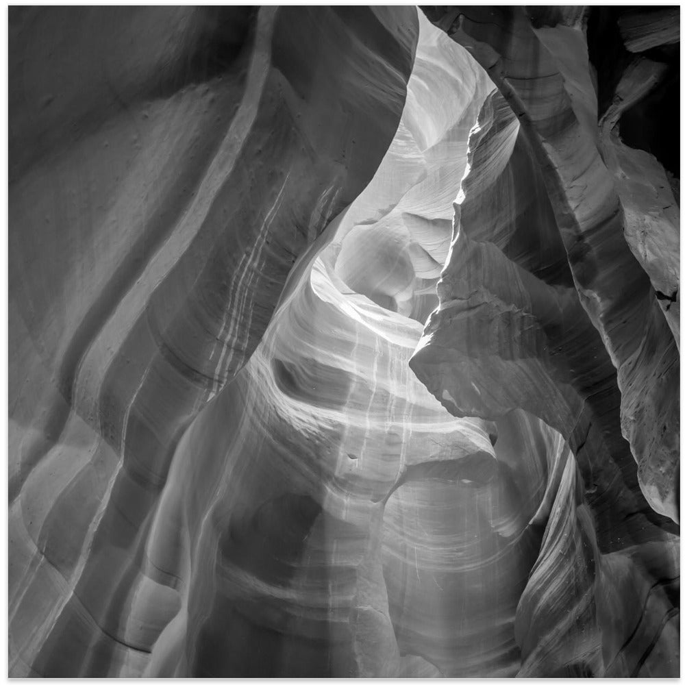 Wall art MONOCHROME ANTELOPE CANYON Daylight