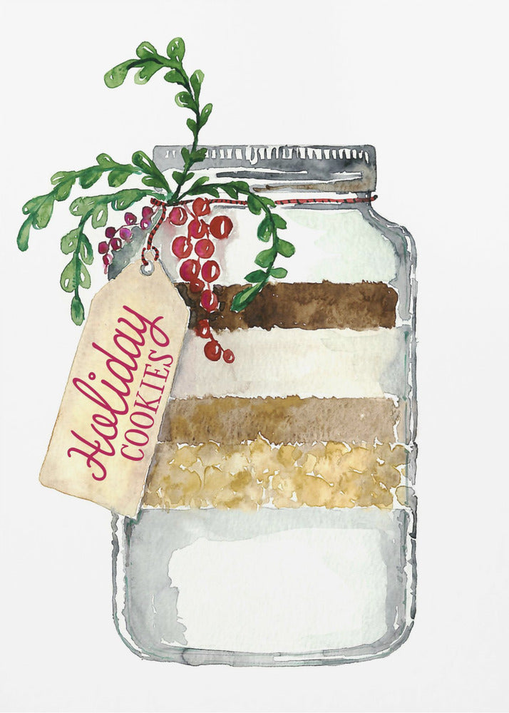 Wall art Holiday cookies in a jar