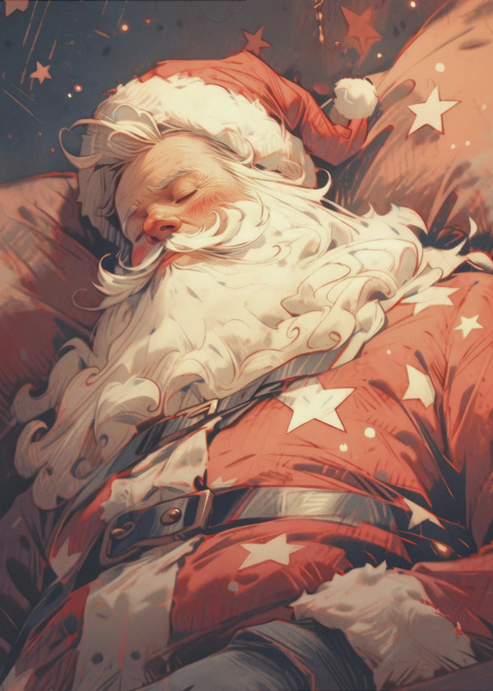 Wall art Sleeping Santa