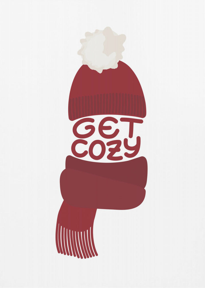 Wall art Get cozy (red)