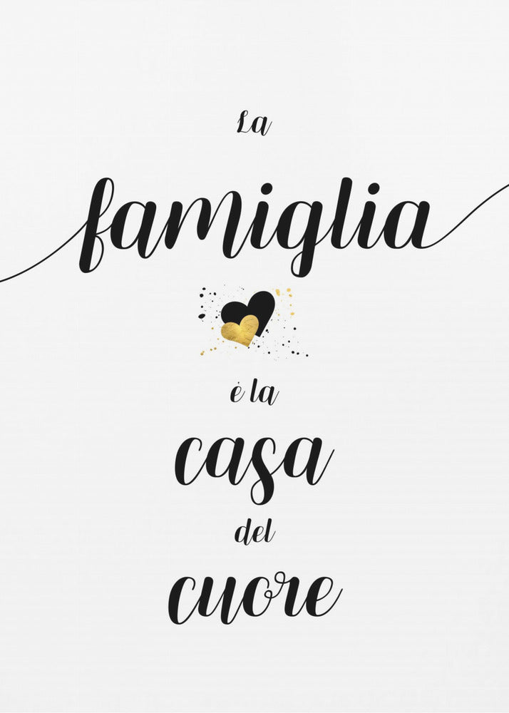 Wall art The family is the home of the heart - Italian