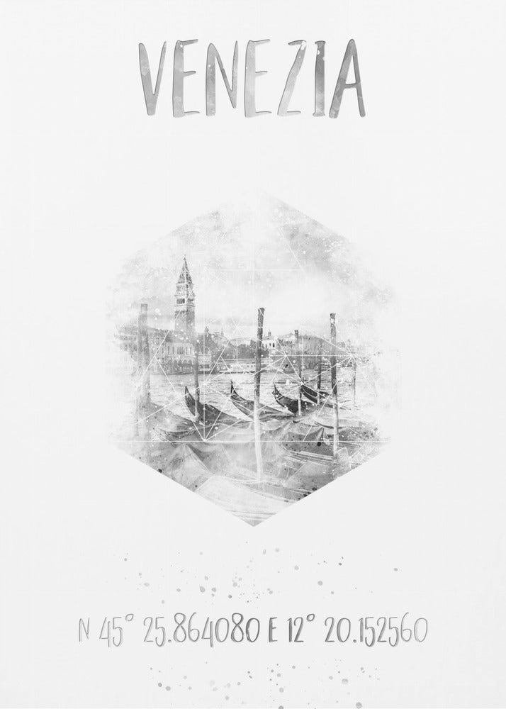 Landscape Photography Canvas Print-wall-art-coordinates-venice-grand-canal-monochrome-watercolor-24X36