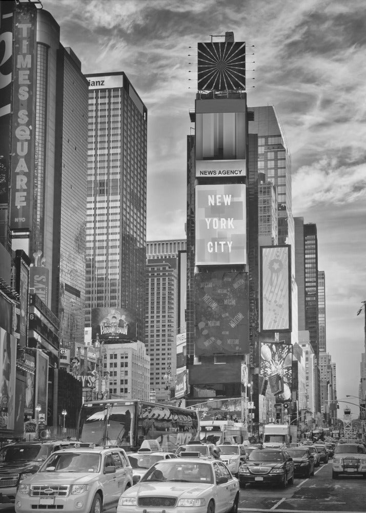 Wall art NEW YORK CITY Times Square - Monochrome