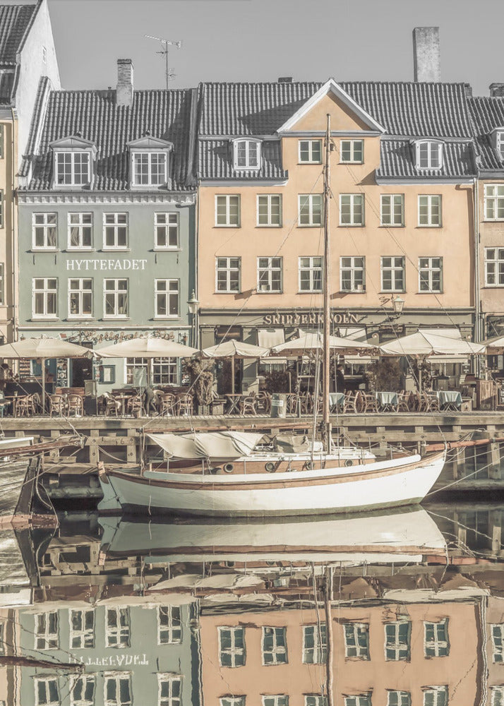 Landscape Photography Canvas Print-wall-art-copenhagen-vintage-quiet-nyhavn-24X36