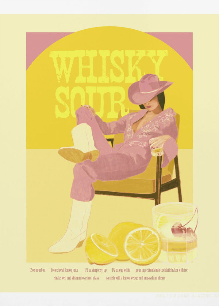 Wall art Jlr Whiskysour Pink Copy Canvas Print