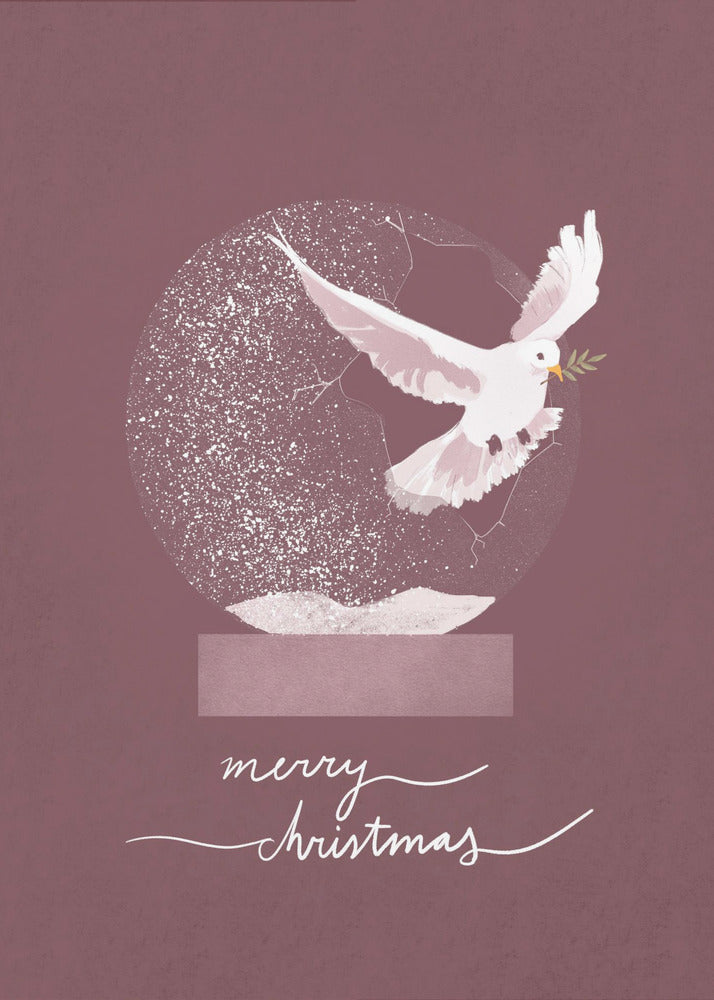 Wall art Snowglobe Dove