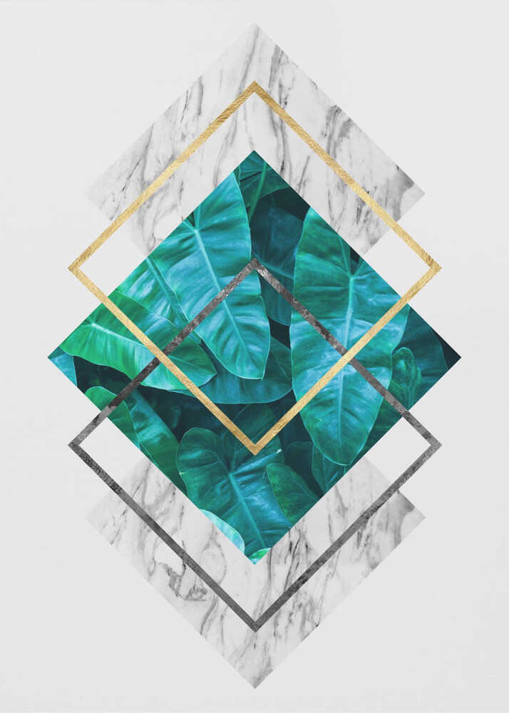 Wall art Botanical and geometric Shape