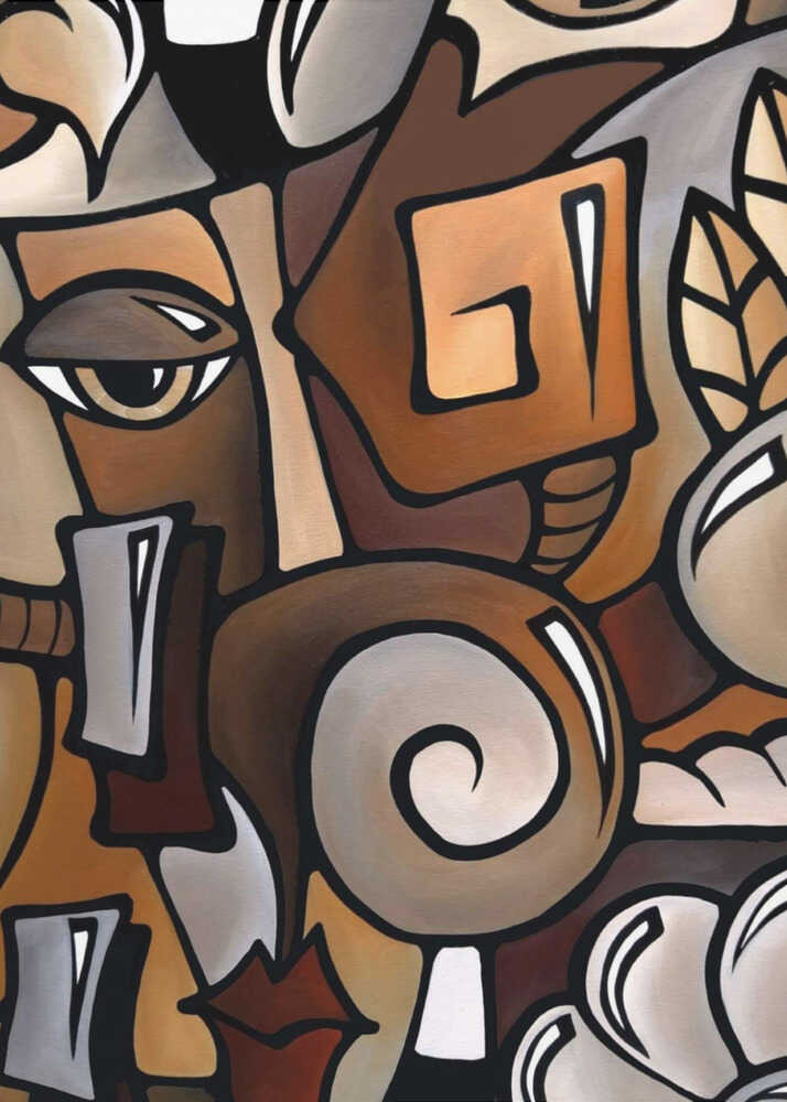 Wall art Dynamic Cubist Harmony