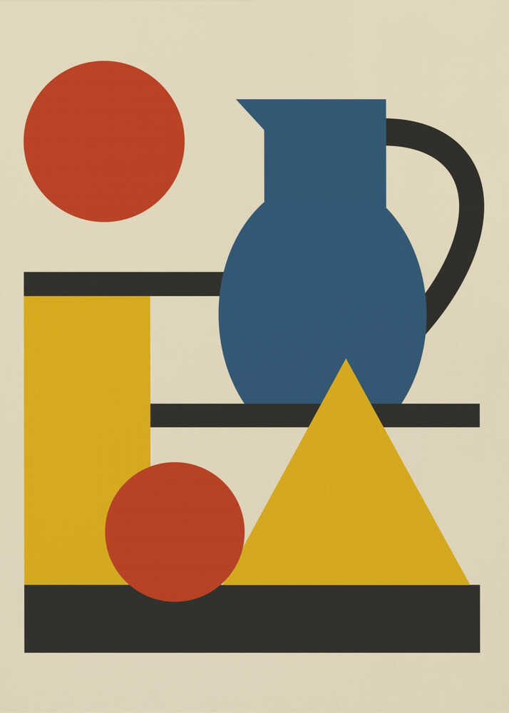 Wall art Geometric Shapes and Pitcher