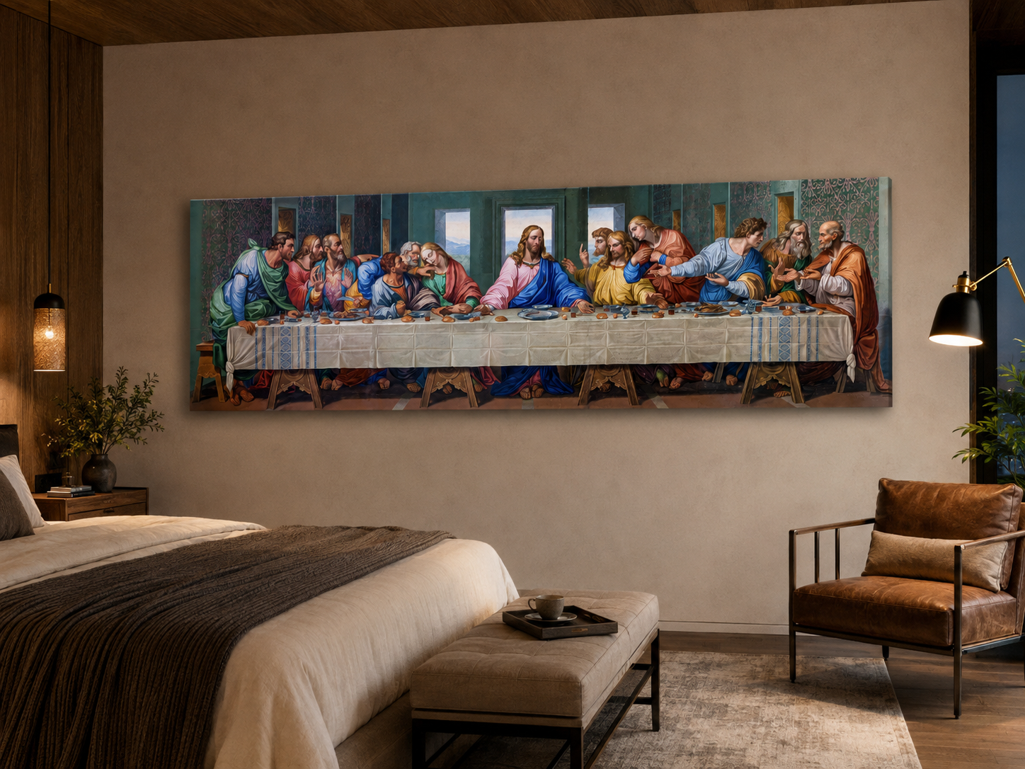 Last Supper Canvas Wall Art | Da Vinci Fine Art Print | RGB Varnish | Gallery Wrap & Gold Frame